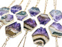 Raw Amethyst necklace Purple druzy necklace Amethyst slice necklace Real amethyst healing crystal necklace gold Amethyst jewelry for women