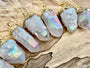 Raw crystal necklace Healing crystal necklace Angel Aura Quartz Necklace Opal crystal necklace Rainbow quartz point Sterling silver option