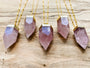 Raw rose quartz point necklace Real rose quartz jewelry Natural rose quartz necklace for women Pink quartz necklace Rose quartz pendulum