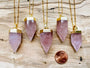 Raw rose quartz point necklace Real rose quartz jewelry Natural rose quartz necklace for women Pink quartz necklace Rose quartz pendulum