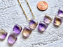 Natural ametrine necklace for her Raw ametrine crystal necklace for women Real ametrine jewelry Genuine ametrine pendant necklace