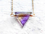 Real ametrine crystal necklace for women Raw ametrine necklace for her Natural ametrine jewelry Genuine ametrine pendant necklace