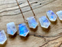 Blue lace agate pendant necklace Raw agate necklace Healing crystal necklace Blue lace agate jewelry Blue lace agate necklace for men women