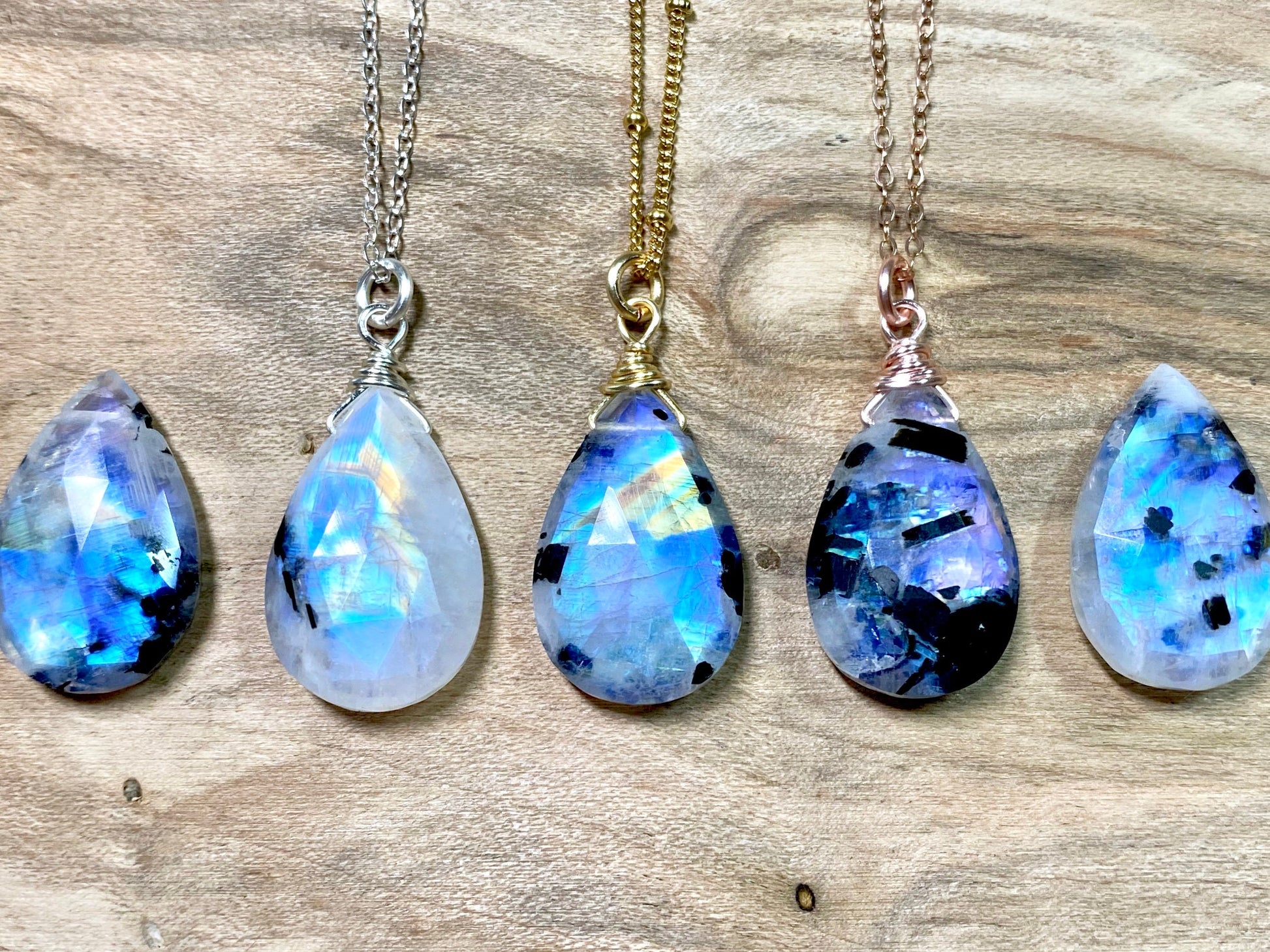 Rainbow moonstone necklace Black tourmaline Necklace for women Gemini gifts Raw moonstone jewelry Gemini necklace Black tourmaline pendant