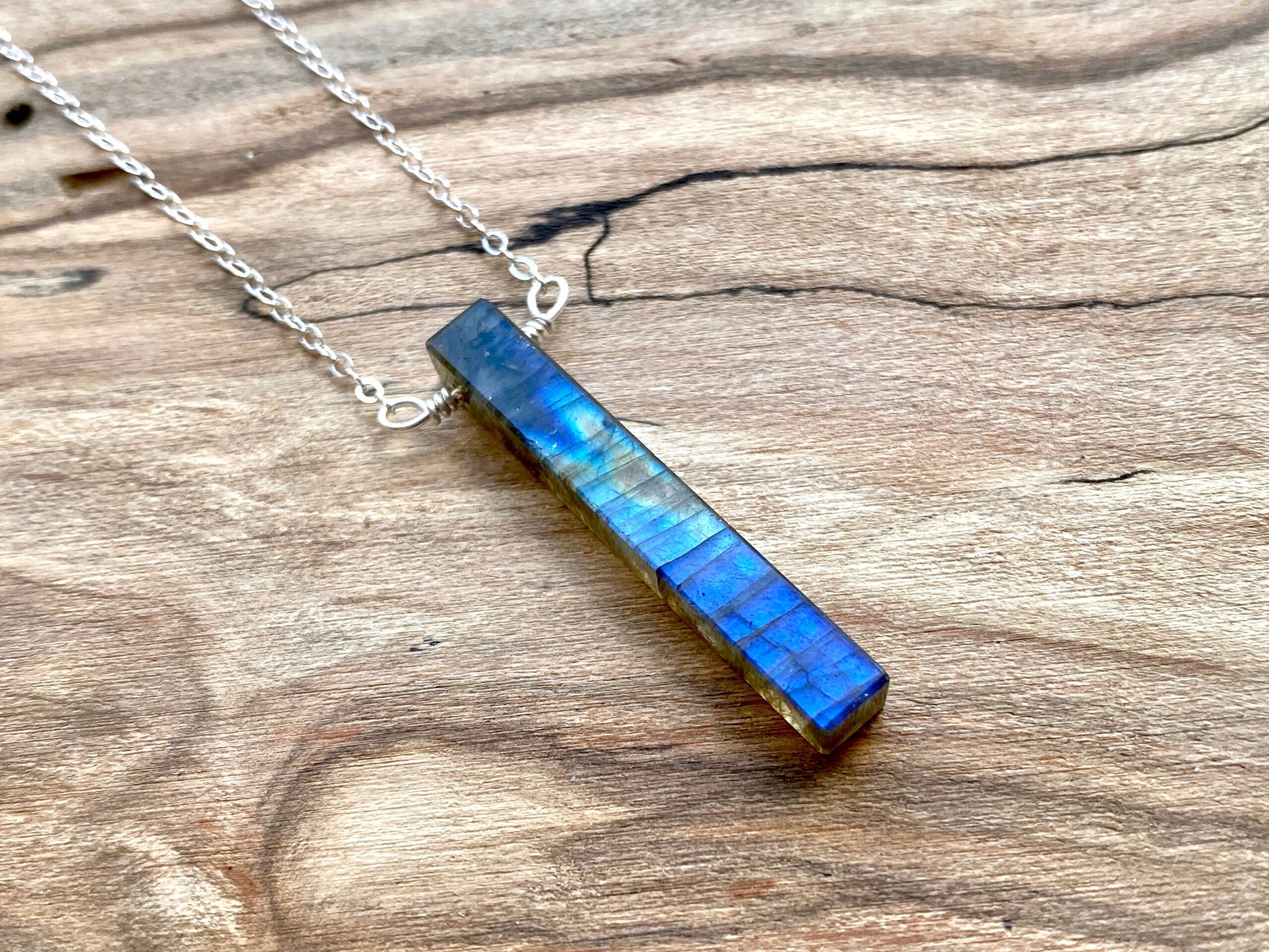 Raw labradorite necklace Couples necklace Rainbow labradorite jewelry couples jewelry Rainbow labradorite pendant Blue moonstone necklace