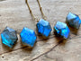Raw labradorite necklace Sterling silver Rainbow labradorite jewelry for women Geometric gemstone necklace Rainbow moonstone jewelry