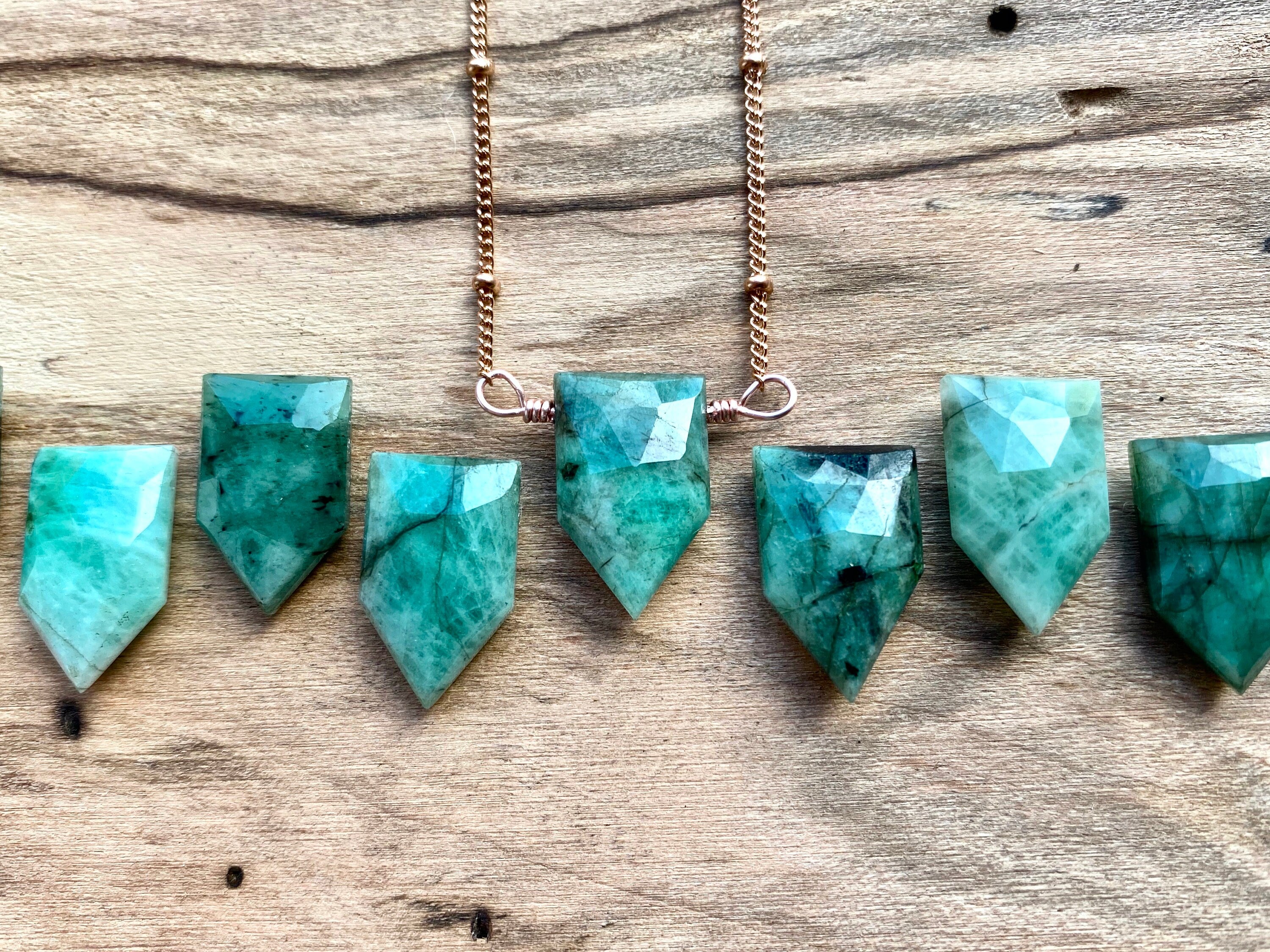 Raw emerald necklace for women Taurus necklace May birthstone necklace Genuine emerald jewelry Raw emerald pendant necklace Natural emerald