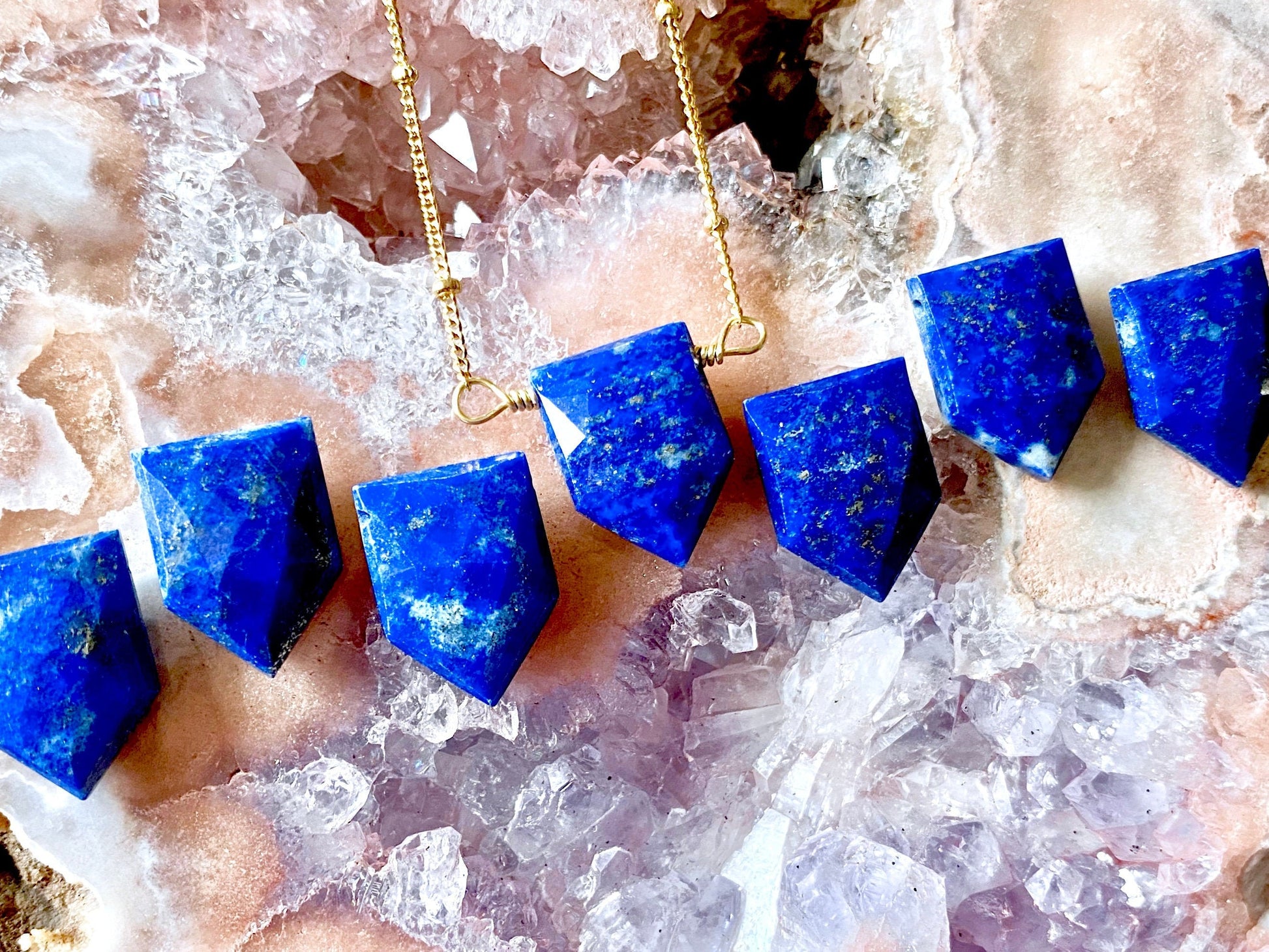 Blue Lapis Lazuli necklace for men women Natural Lapis Lazuli jewelry Lapiz Lazuli stone necklace Raw Lapis Lazuli pendant Blue gemstone