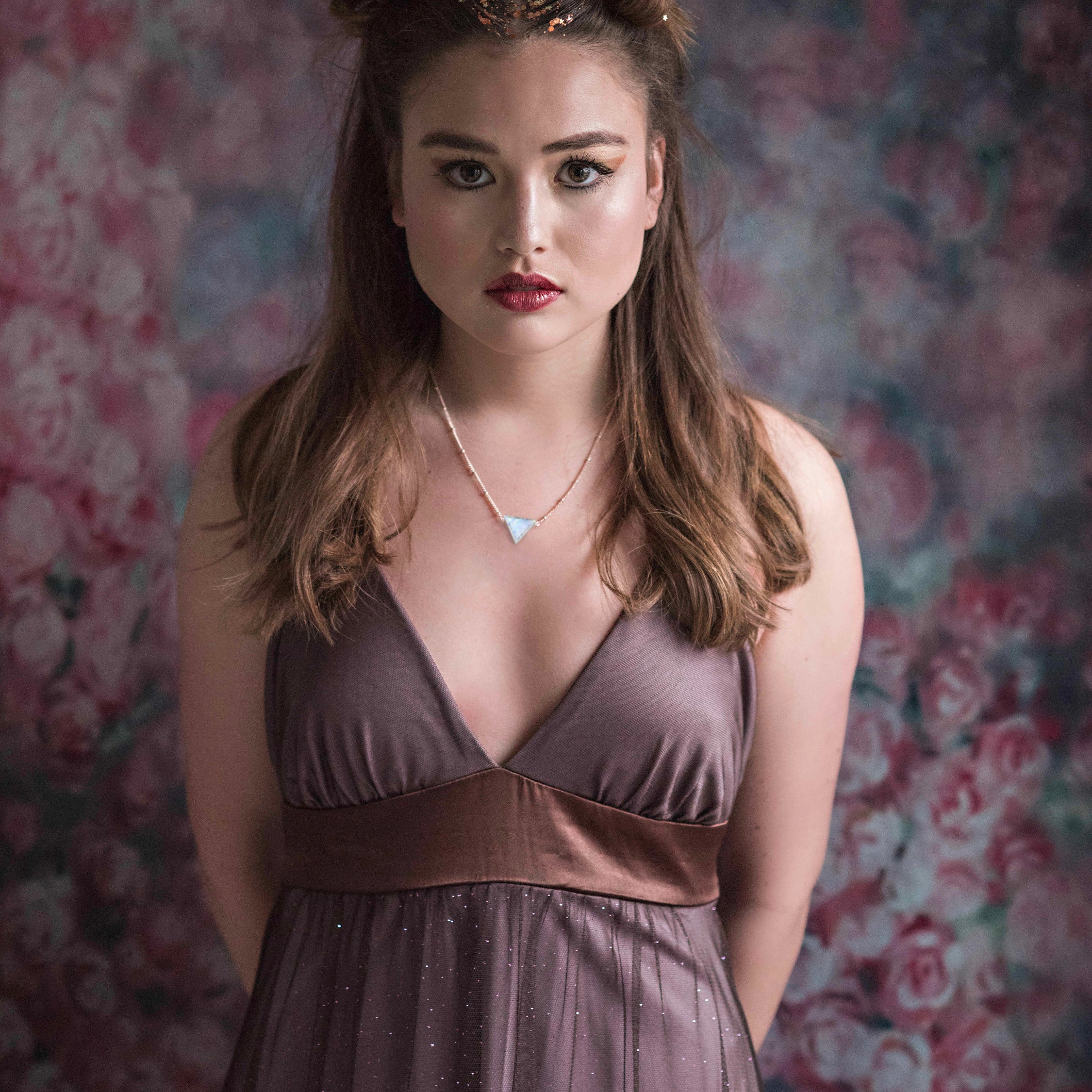 Rainbow moonstone necklace for women Natural moonstone jewelry Raw moonstone triangle necklace June birthstone necklace Natural gemstone