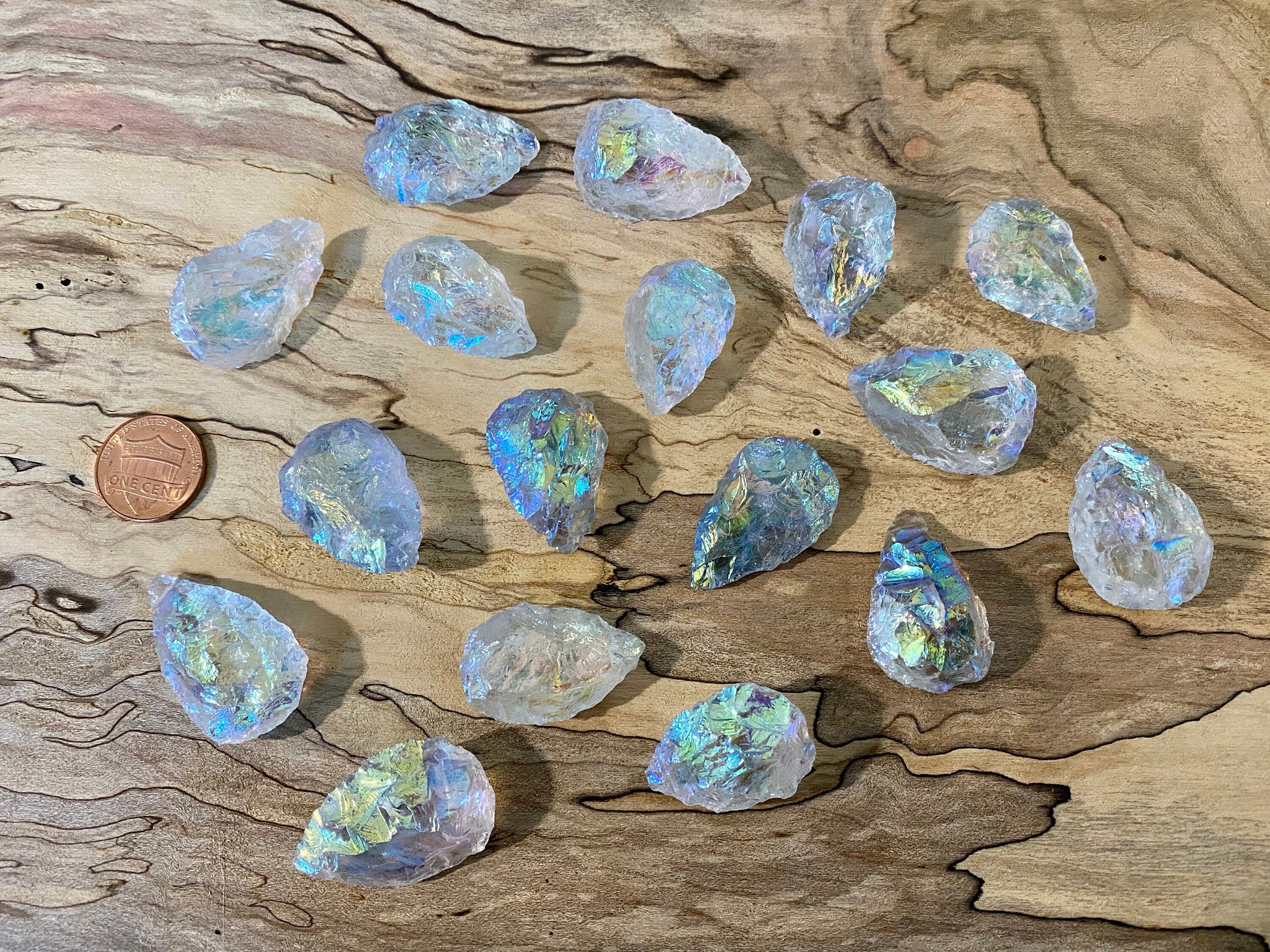 Raw angel aura quartz necklace Rainbow quartz necklace Raw crystal necklace for women Aura quartz crystal necklace Angel aura quartz pendant