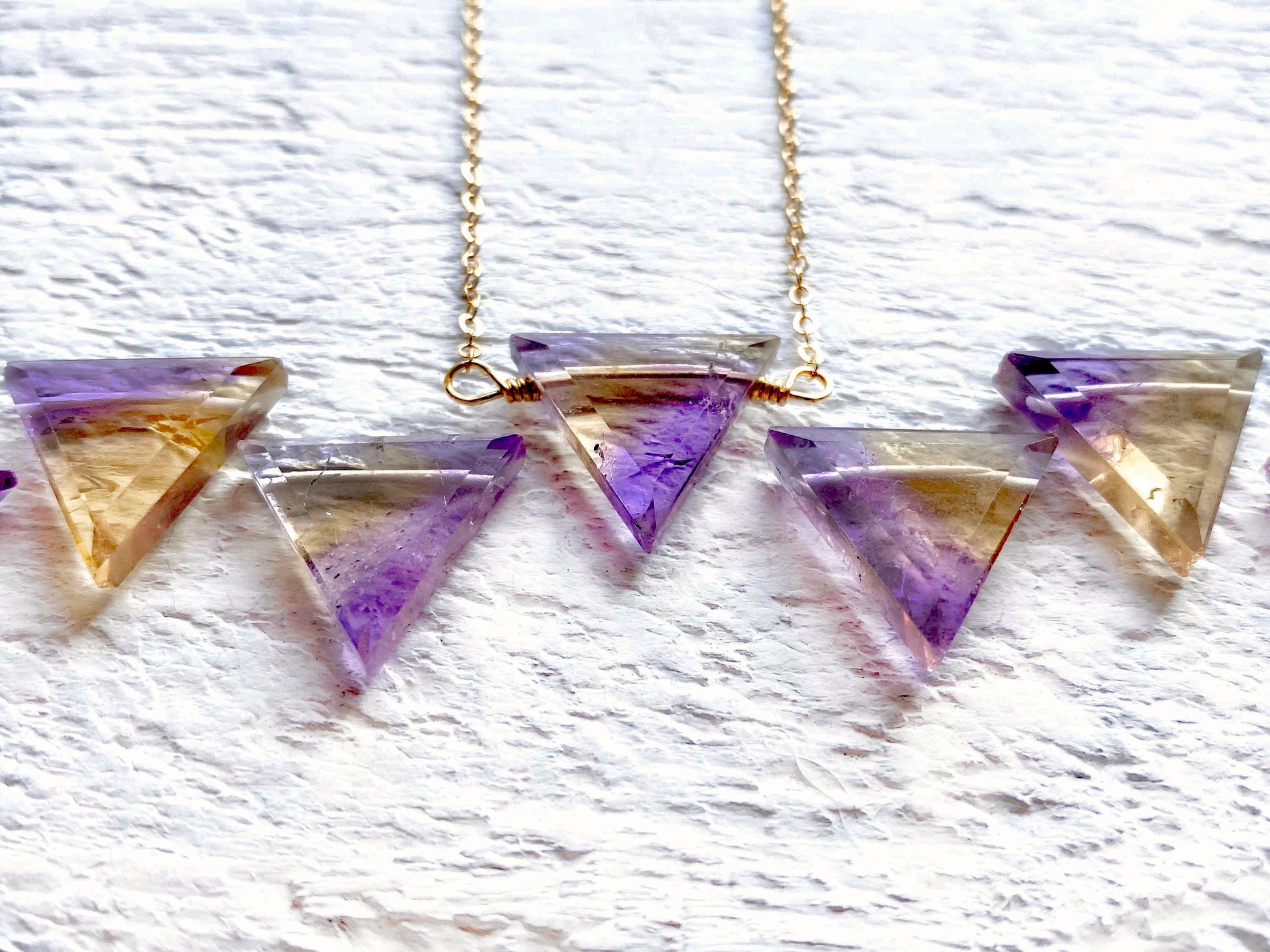 Rainbow moonstone necklace for women Natural moonstone jewelry Raw moonstone triangle necklace June birthstone necklace Natural gemstone