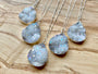 Angel aura quartz necklace Raw druzy necklace Angel Aura quartz cluster Rainbow quartz necklace Angel aura quartz jewelry Raw geode necklace
