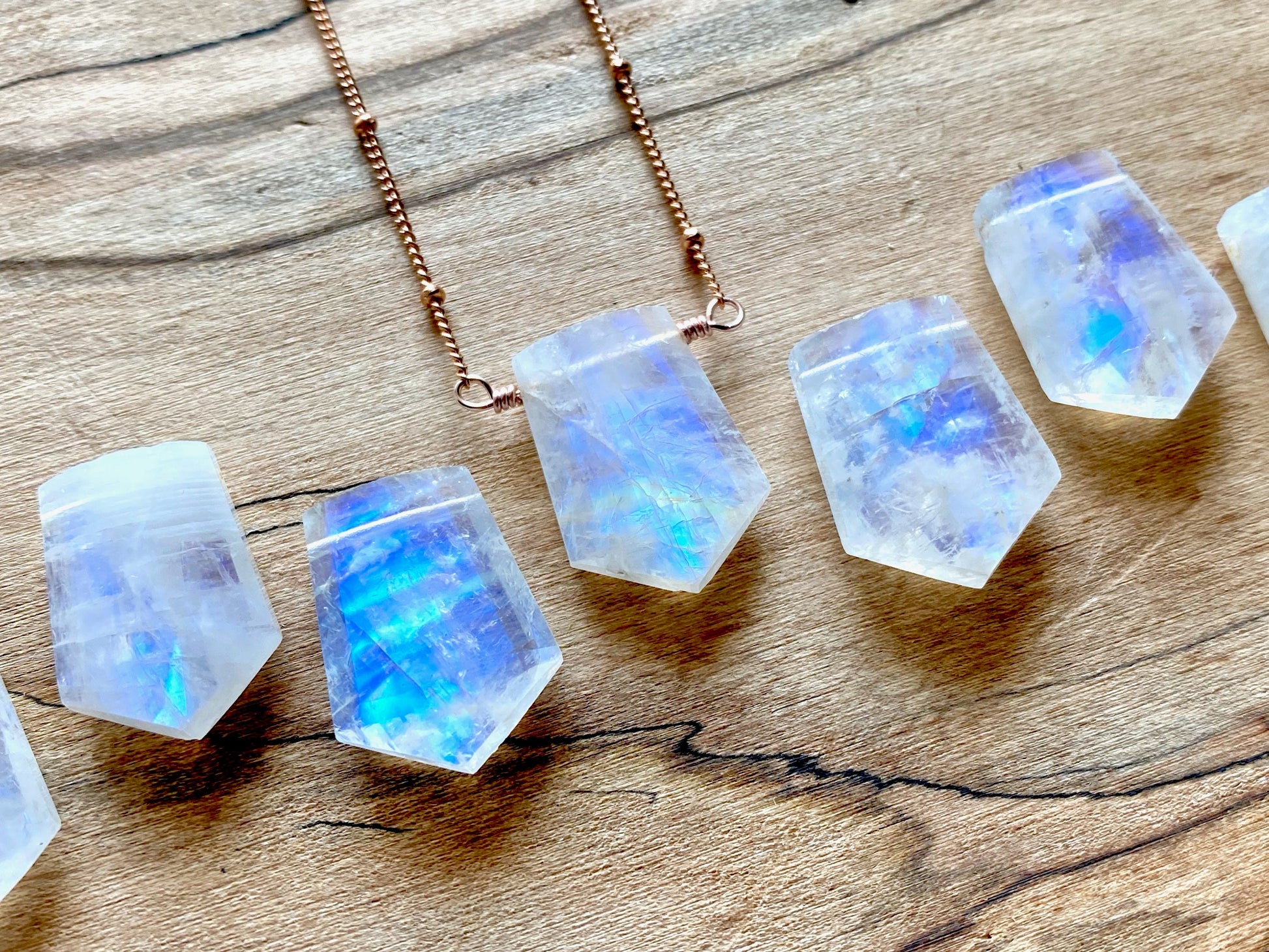 Raw moon stone necklace Gemini necklace Gemini gifts June birthday gift June birthday necklace Rainbow moonstone jewelry for women men girls