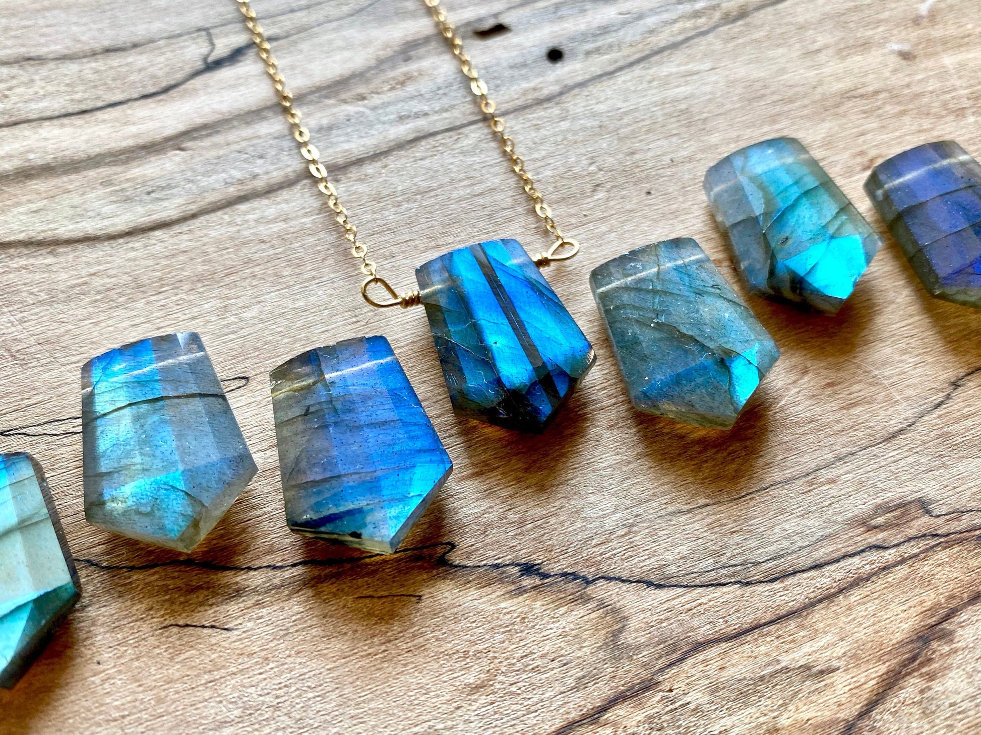 Rainbow labradorite necklace for women Natural labradorite pendant necklace Blue labradorite jewelry for her Rainbow moonstone necklace