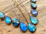 Raw labradorite necklace