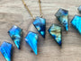 Raw labradorite necklace for women Rainbow labradorite jewelry Blue labradorite point necklace Raw moonstone necklace Rainbow moonstone