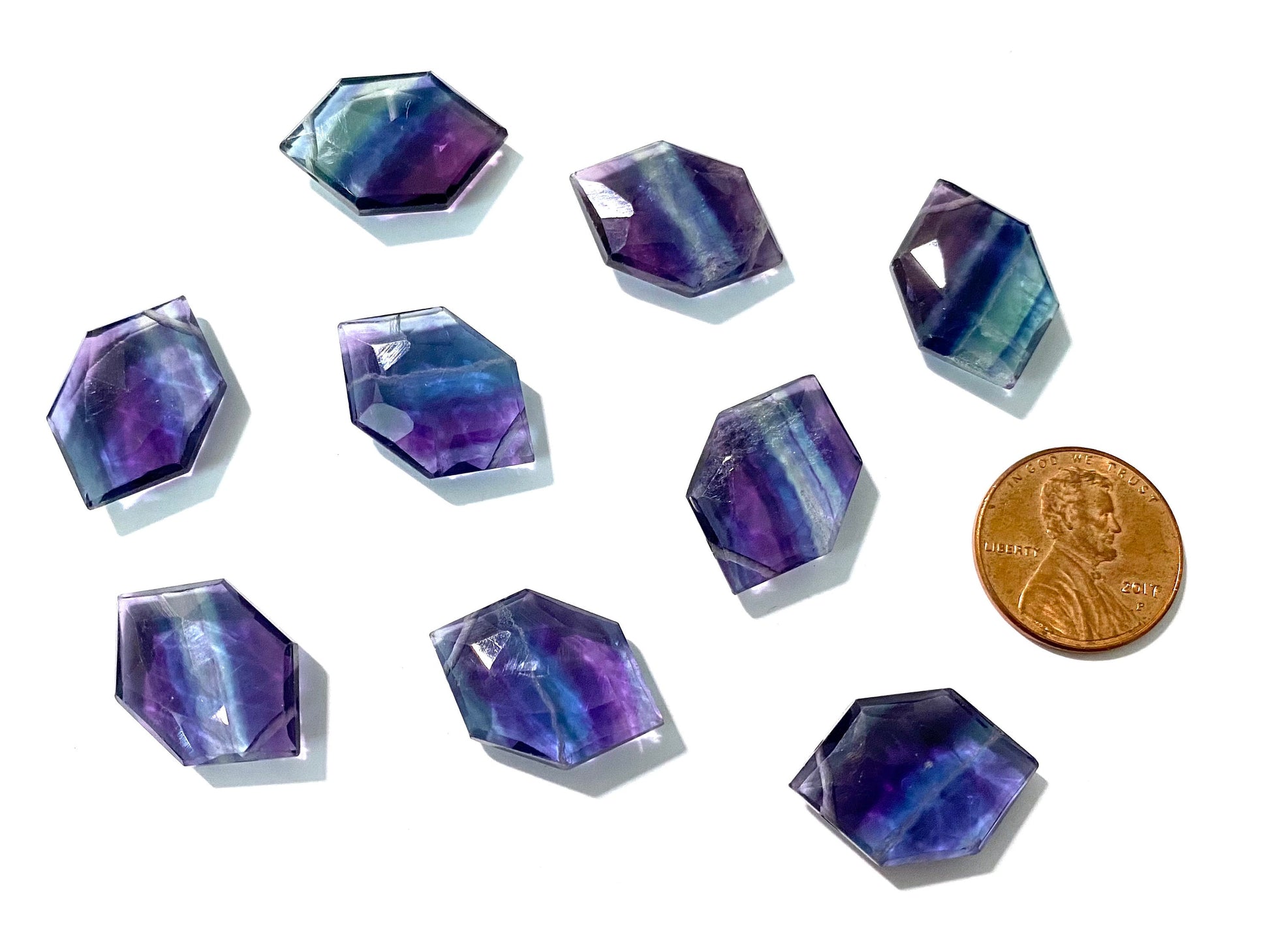 Raw Fluorite earrings Rainbow fluorite jewelry Purple fluorite crystal point Natural gemstone earrings Crystal hexagon earrings Ametrine