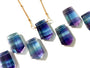 Rainbow Fluorite crystal necklace for women Raw crystal necklace Raw fluorite jewelry Purple fluorite point necklace Gemstone point necklace