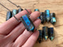 Large labradorite pendant Rainbow labradorite jewelry for men women Raw crystal point necklace Crystal tower necklace Stone obelisk necklace