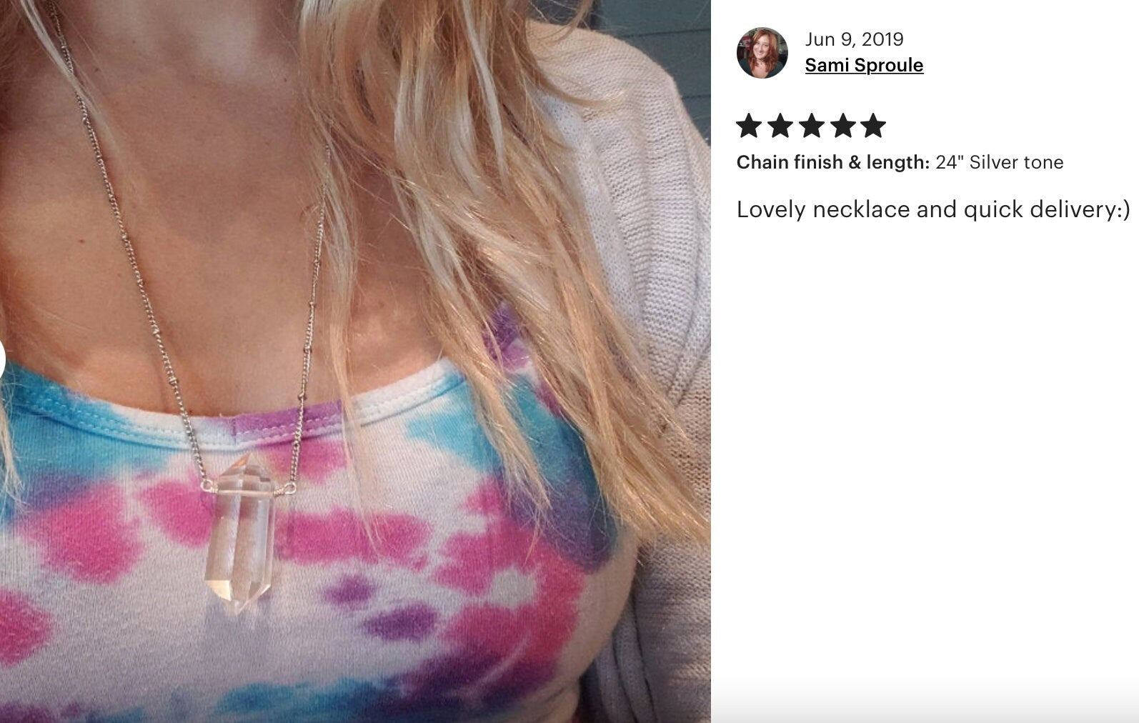 Large crystal necklace Large quartz necklace Big crystal necklace Chunky crystal necklace Large quartz Double terminated quartz point wand