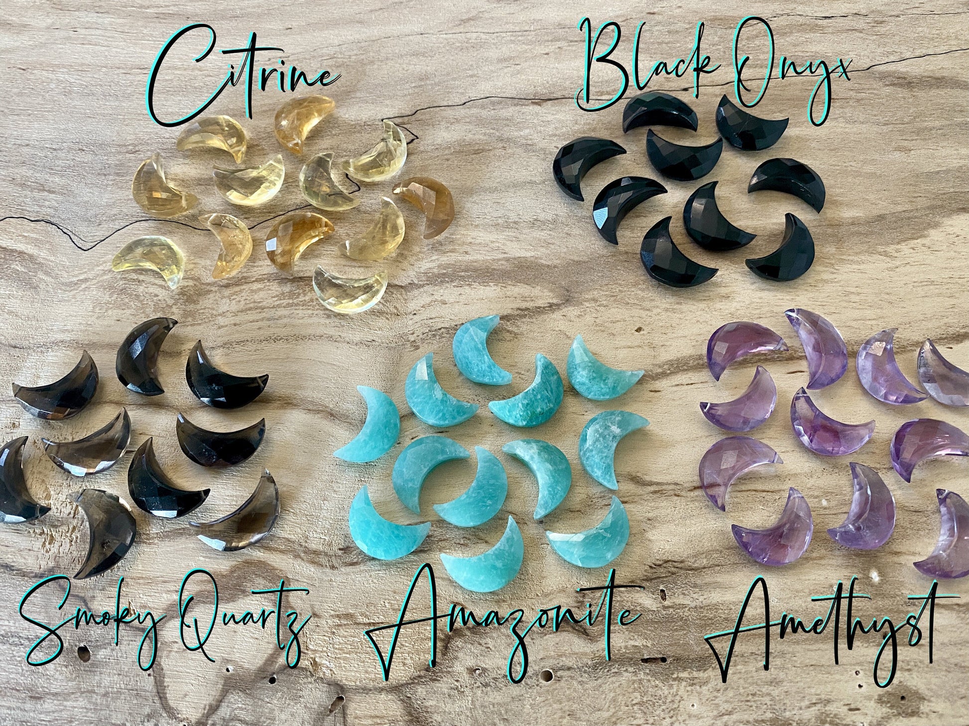 Raw Rose Quartz earrings dangle Crystal moon earrings gold Real rose quartz moon earrings Gemstone moon earrings Moon crystal earrings