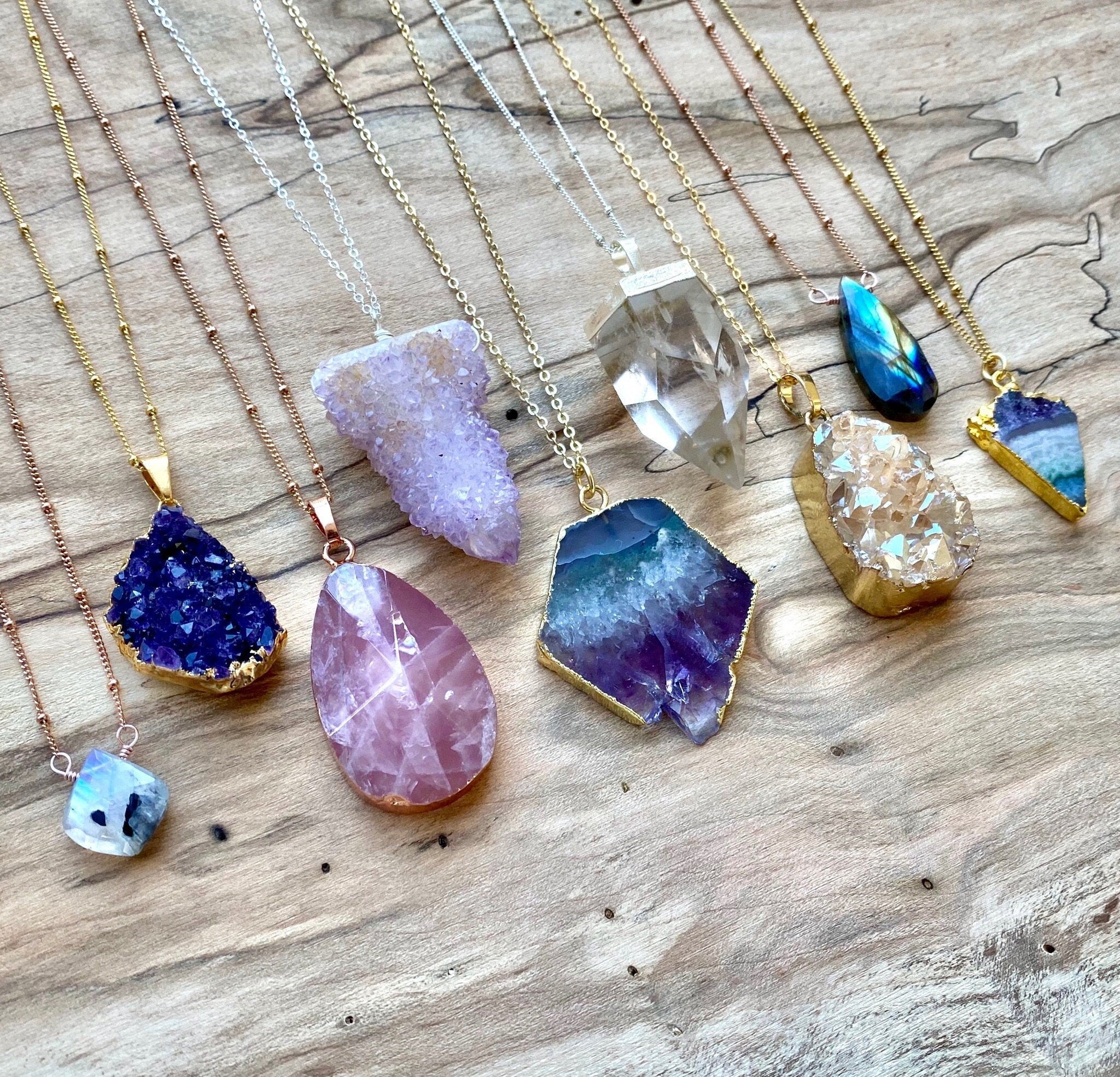 Secret crystal jewelry assortment - Artist's choice box - Curated hand-picked Studio selection of necklaces - Holiday Gifts for women