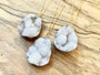 Large druzy pendant necklace Raw druzy necklace Large geode necklace Large crystal cluster necklace Raw geode necklace White druzy necklace