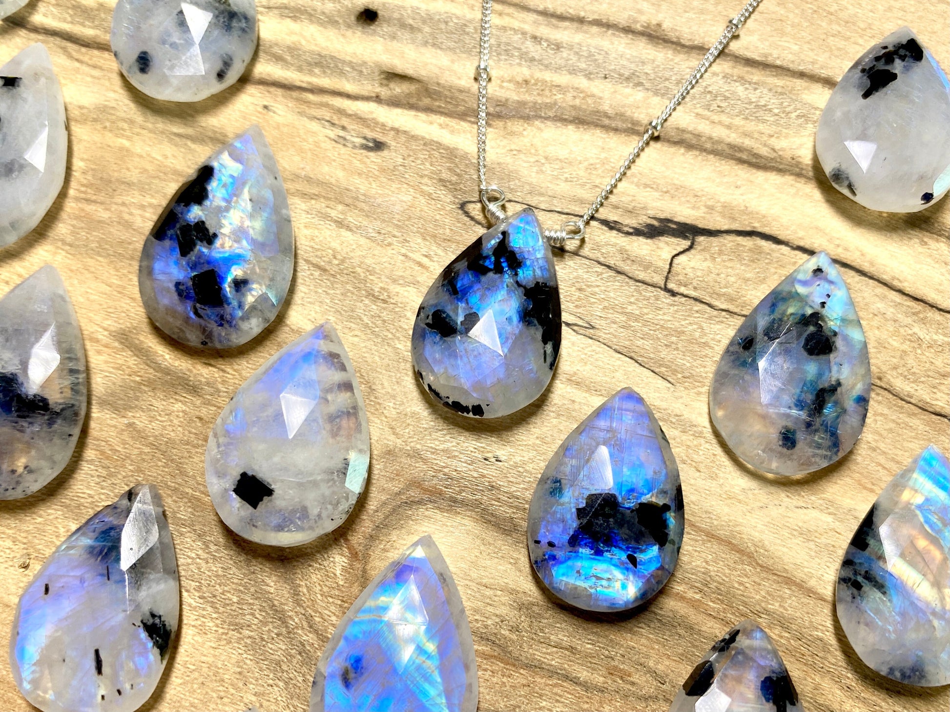 Raw moonstone necklace Black tourmaline necklace for women Gemini necklace Rainbow moonstone pendant Gemini gifts Black tourmaline pendant