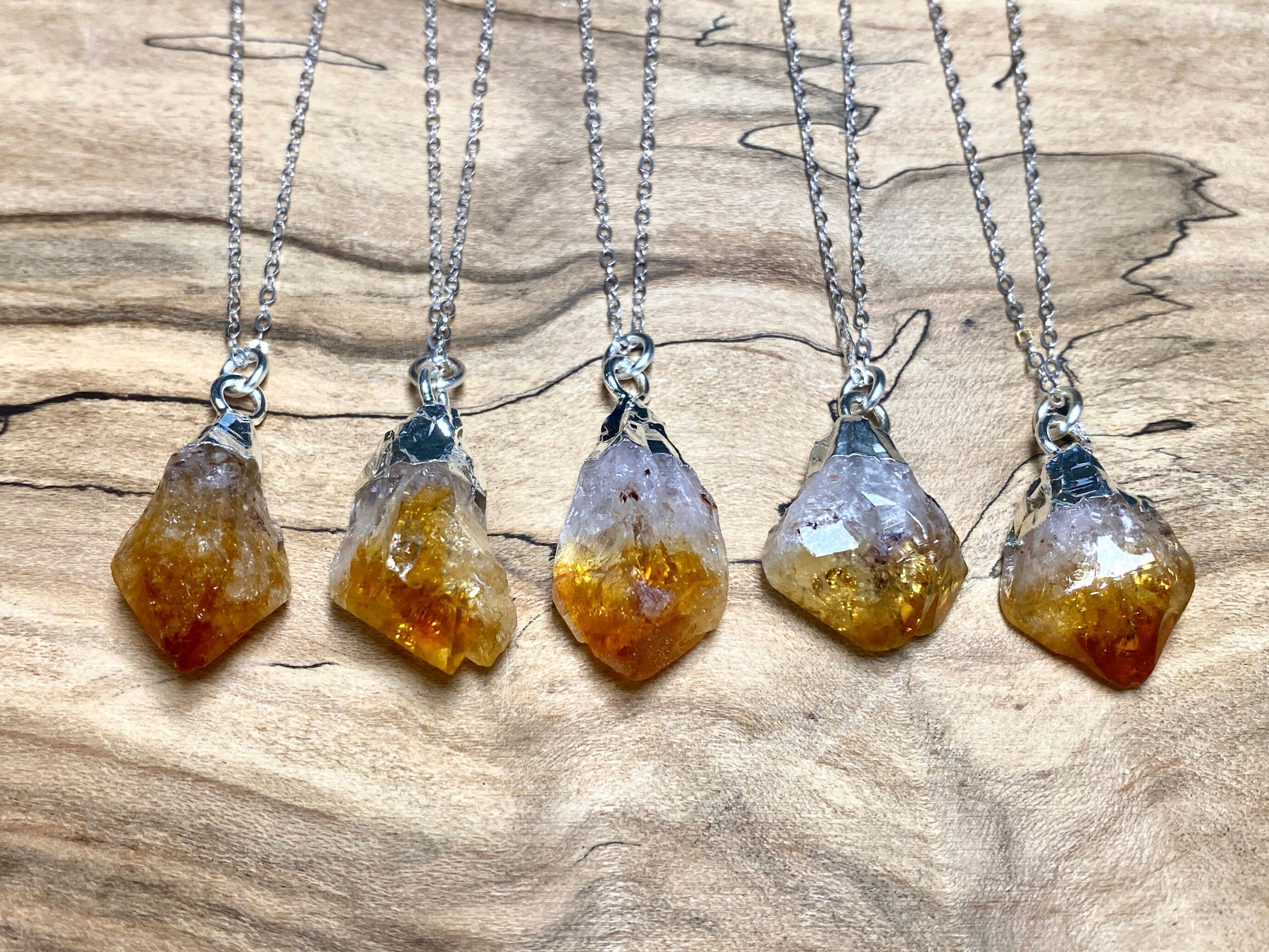 Raw citrine necklace Girlfriend necklace Raw birthstone necklace November birthstone necklace Mens crystal necklace Mens citrine necklace