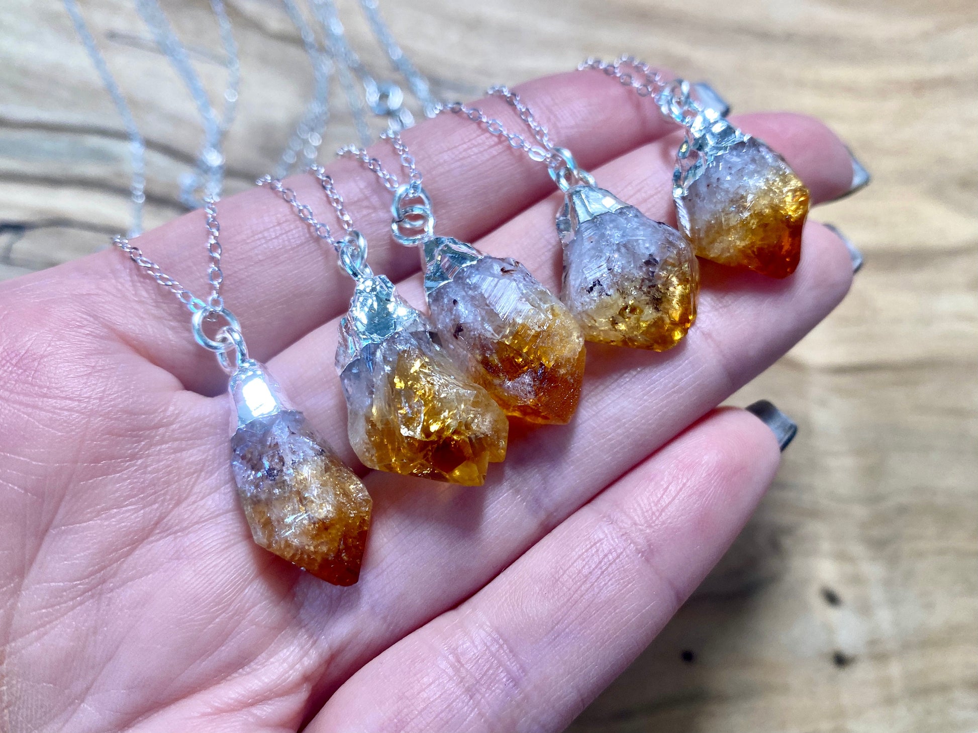 Raw citrine necklace Girlfriend necklace Raw birthstone necklace November birthstone necklace Mens crystal necklace Mens citrine necklace