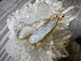 Real druzy earrings Angel aura earrings Rainbow quartz earrings White druzy earrings Angel aura quartz earrings Druzy teardrop earrings