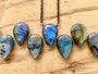 Rainbow moonstone necklace for men women Rainbow labradorite necklace Iridescent stone necklaces Black moonstone necklace Couples gift