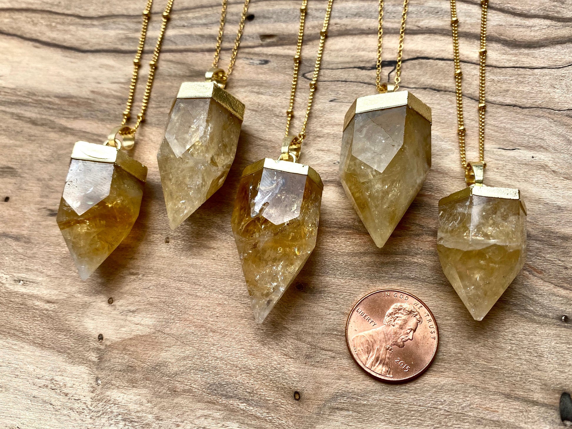 Raw Citrine point necklace Yellow citrine jewelry Natural citrine necklace for women Healing citrine necklace gold Orange citrine pendulum