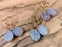 Raw druzy earrings Angel aura earrings Raw druzy jewelry Druzy geode earrings dangle drusy earrings Angel aura quartz earrings Bridesmaid