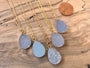 Raw druzy necklaces for women white druzy pendant necklace Angel aura quartz necklace dainty druzy jewelry Small geode necklace for women
