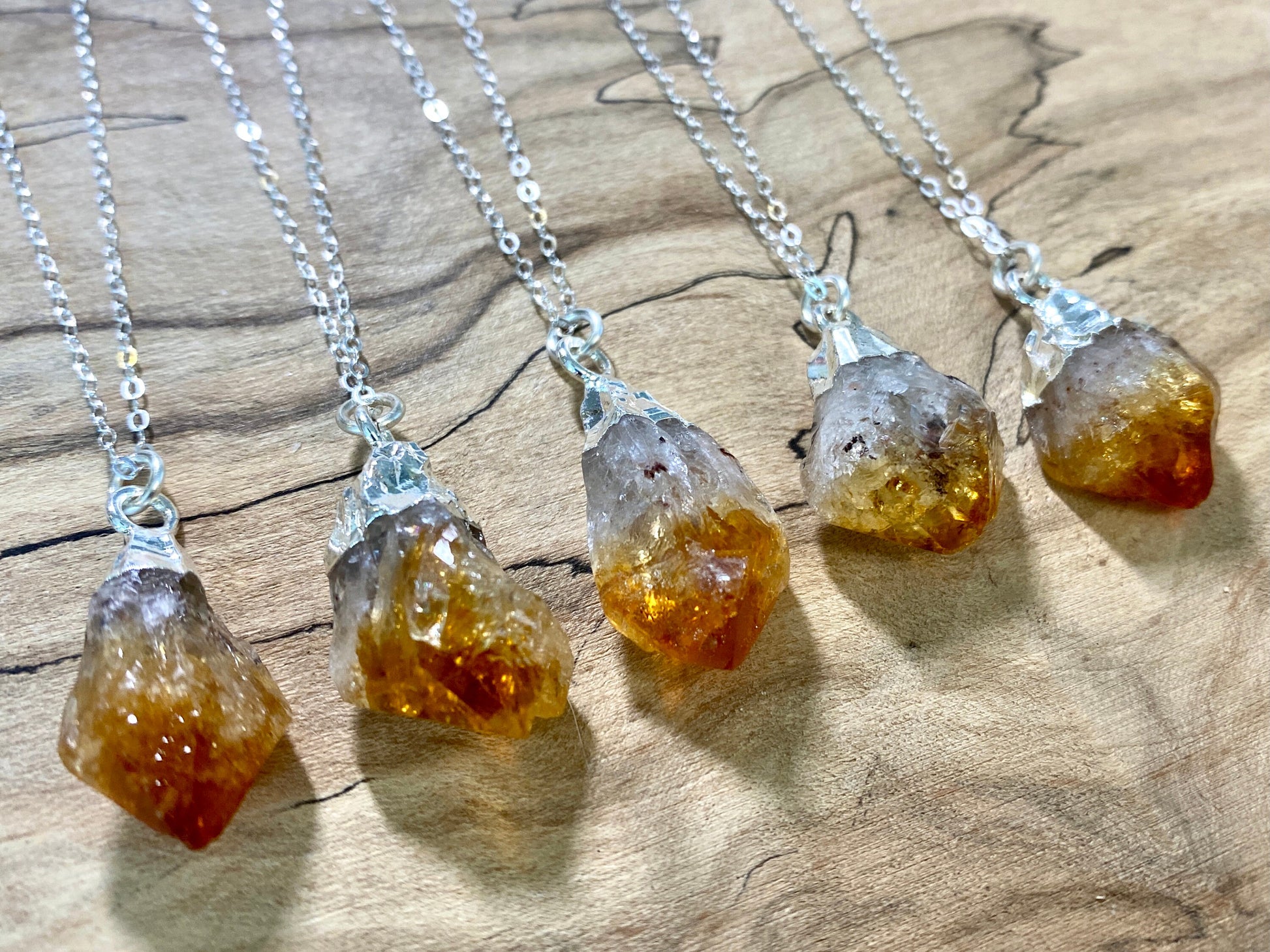 Raw citrine necklace Girlfriend necklace Raw birthstone necklace November birthstone necklace Mens crystal necklace Mens citrine necklace