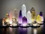 Large crystal towers Real crystal lamp Crystal light fixture Large gemstone tower Citrine lamp Quartz lamp Gemstone lamp Amethyst lamp