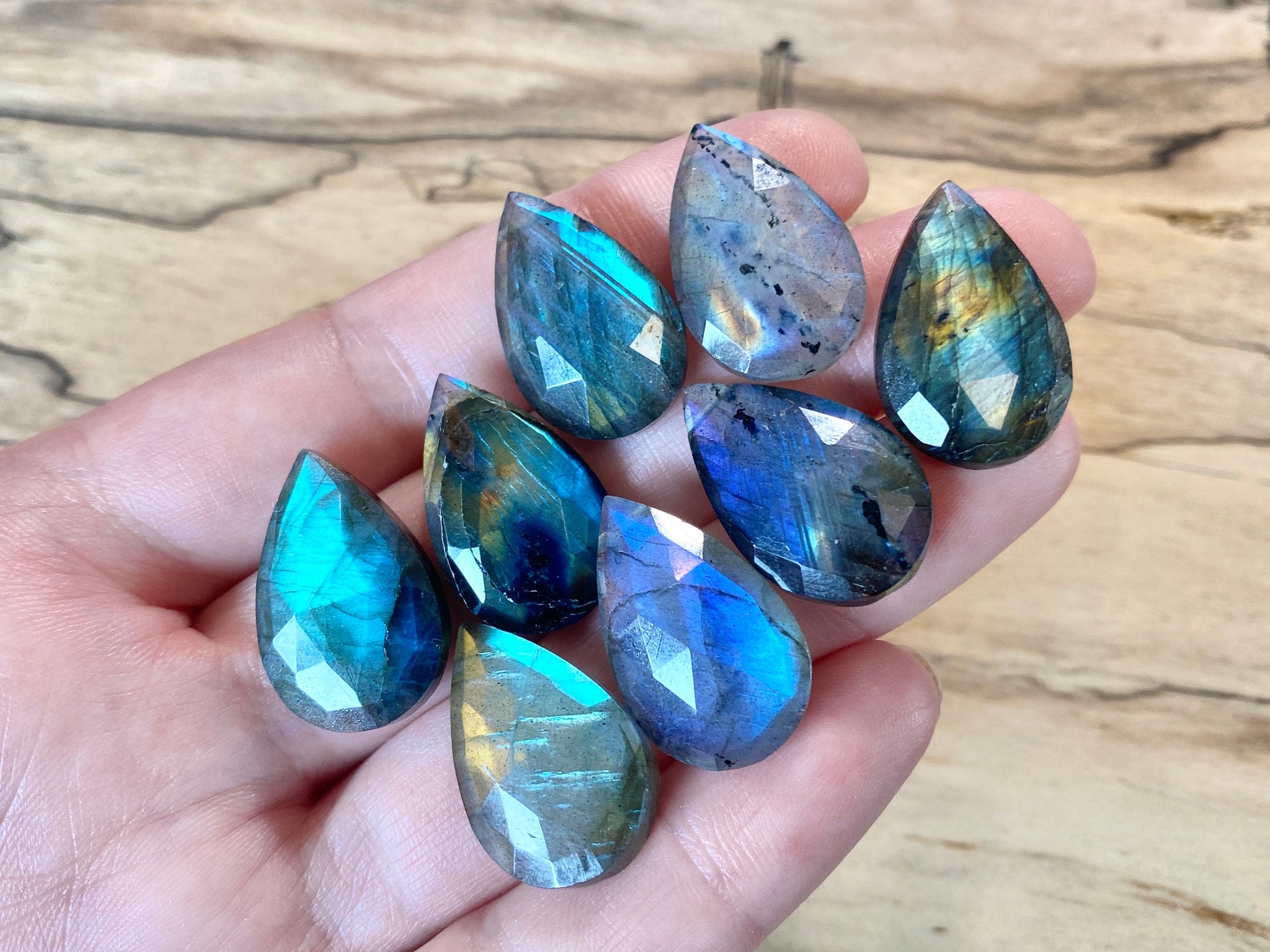 Raw labradorite stone necklace Handcrafted crystal necklaces Real gemstone necklace Anniversary gift for wife Rainbow labradorite necklace