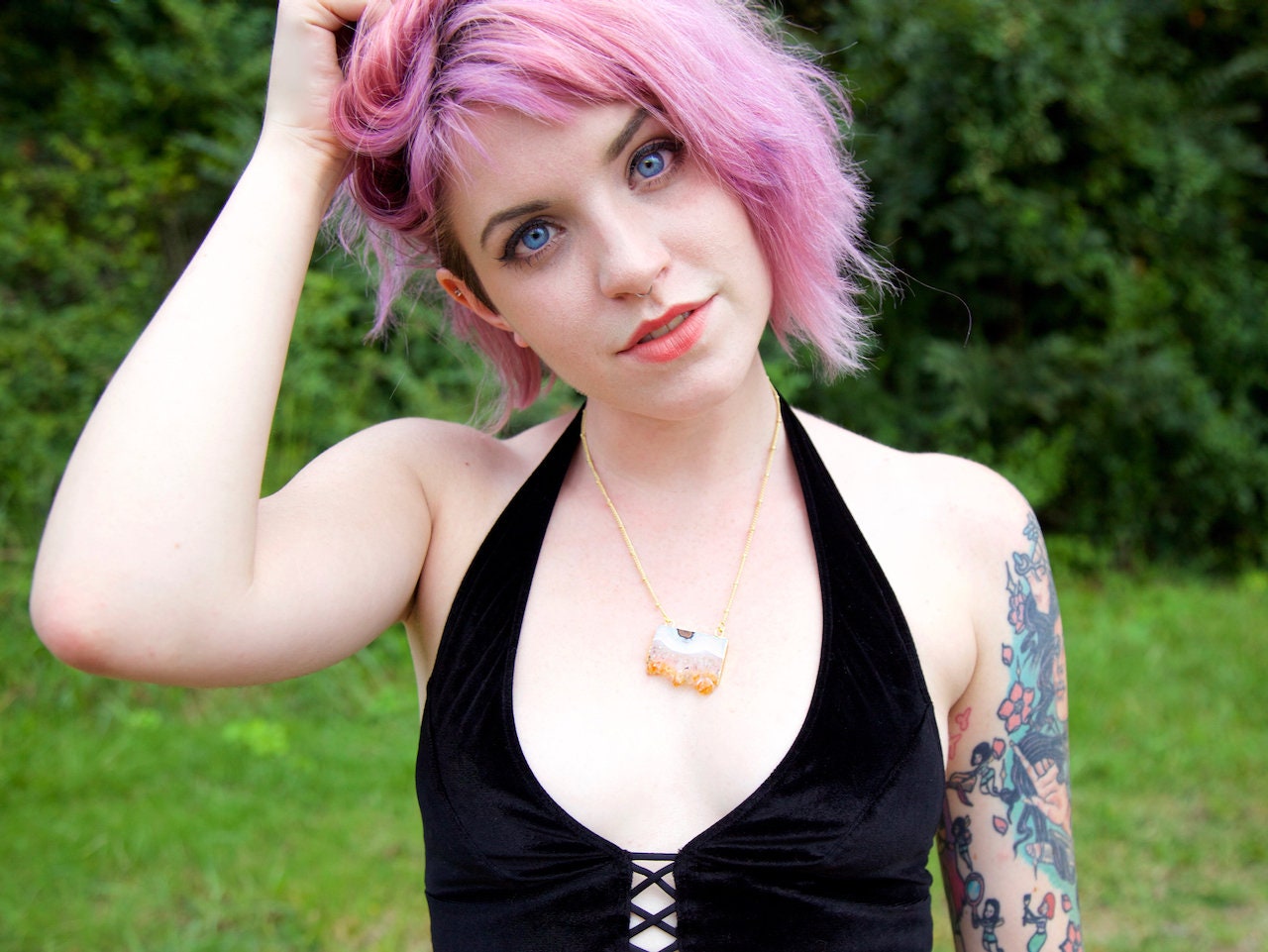 Raw Citrine necklace for women Large citrine pendant Citrine slice necklace Citrine birthstone necklace November Citrine geode necklace