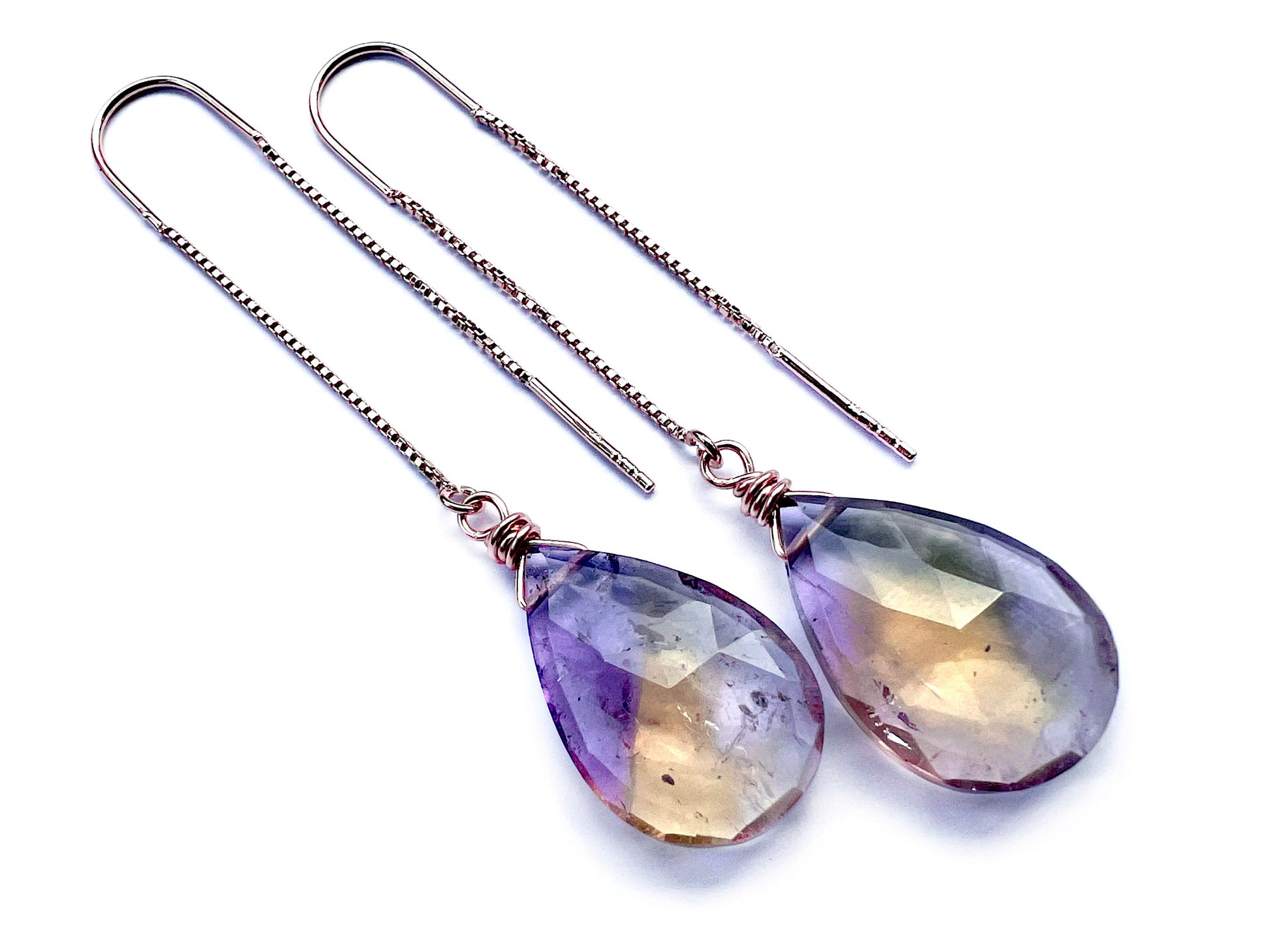 Large moonstone earrings Threader earrings Rainbow moonstone earrings Gold moonstone earrings Long chain earrings Raw moonstone jewelry