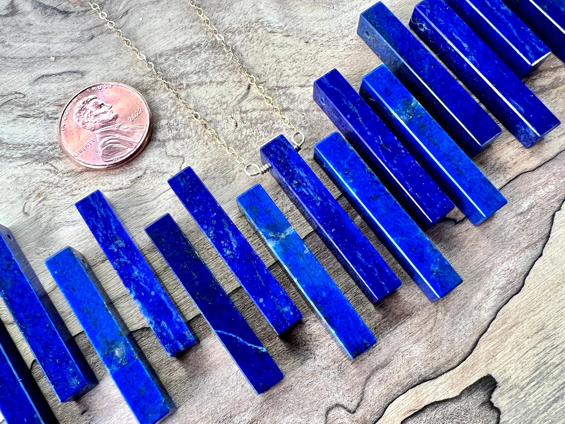 Raw Lapis Lazuli Necklace for men women Blue Lapis necklace Girlfriend boyfriend jewelry Gold lapis lazuli pendant men Couples necklaces