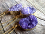 Large amethyst pendant necklace Raw amethyst necklace Natural amethyst geode necklace Real amethyst cluster necklace Amethyst silver gold
