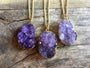 Large amethyst necklace Raw amethyst crystal necklace Amethyst geode necklace Rough amethyst pendant Purple druzy necklace silver gold