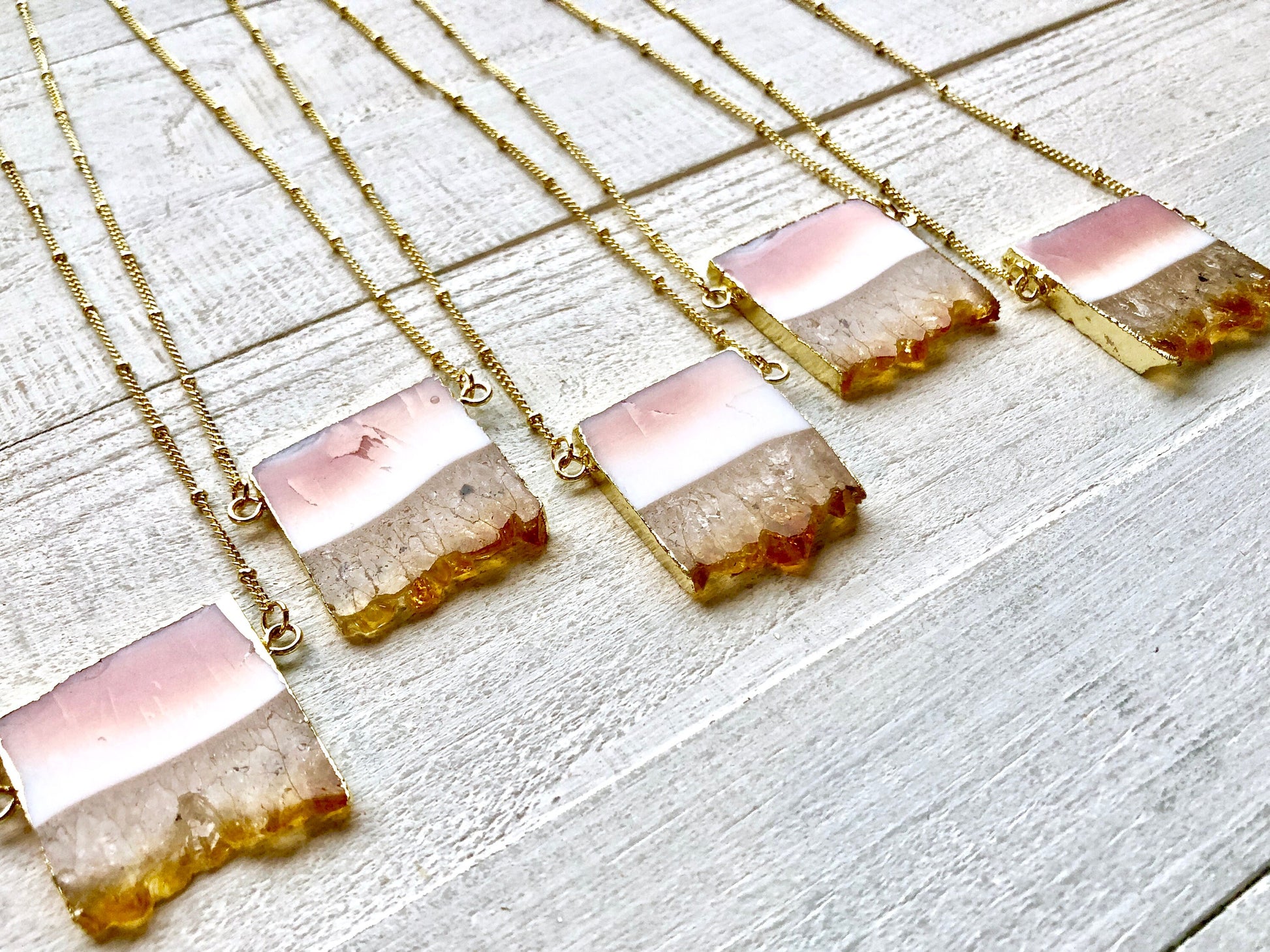 Raw Citrine necklace for women Large citrine pendant Citrine slice necklace Citrine birthstone necklace November Citrine geode necklace