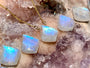 Dainty moonstone necklace rose gold Raw gem necklace Opal moonstone necklace Blue flash moonstone pendant Raw gem jewelry Real moon stone