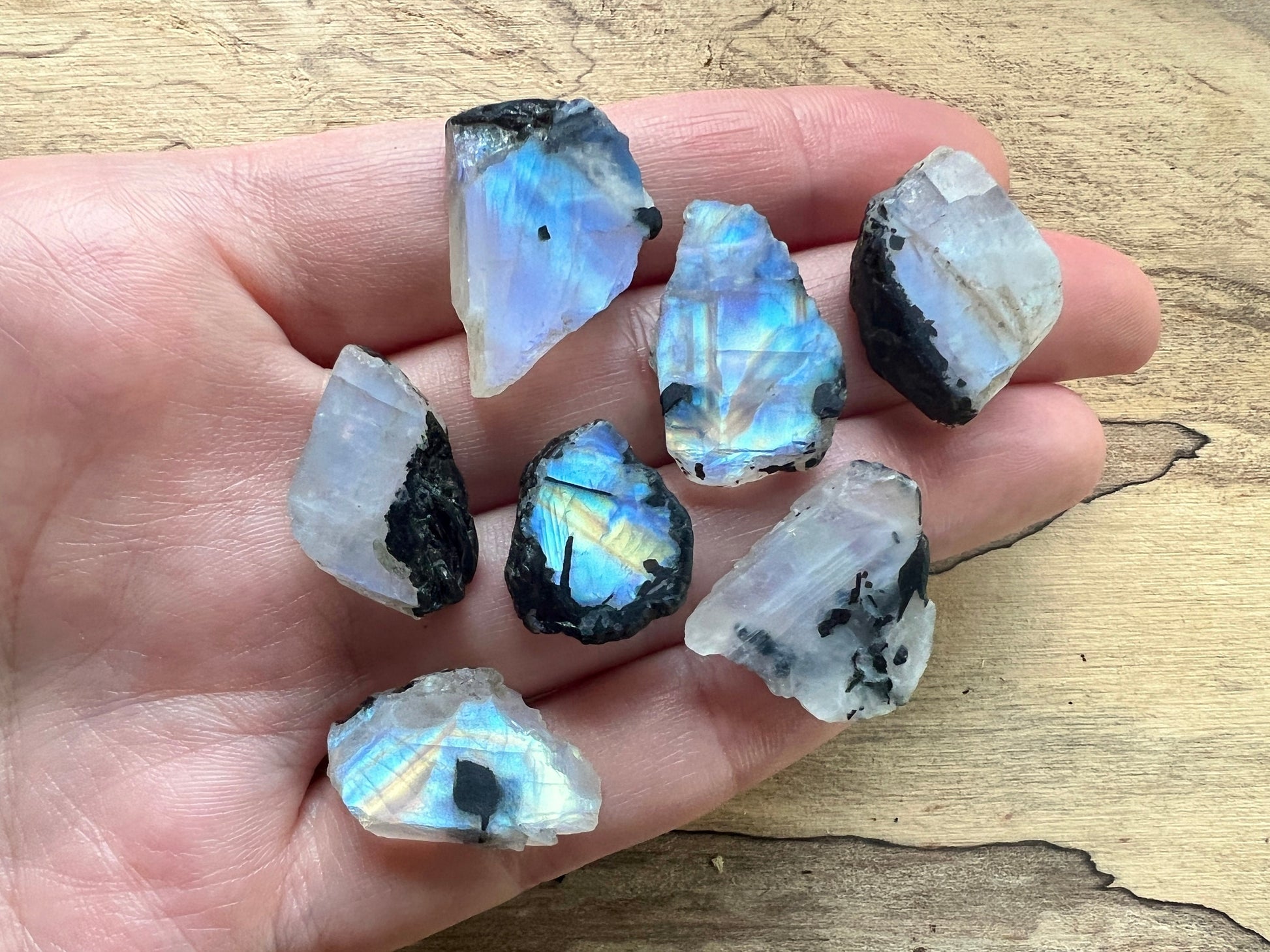 Rainbow moonstone necklace