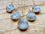 Raw druzy necklace Angel Aura Quartz necklace Druzy geode necklace Raw druzy jewelry for women Rainbow quartz crystal necklace Raw stone