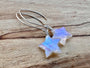 Rainbow moonstone earrings Dainty crystal star earrings Moonstone star earrings dangle Gemstone star earrings silver Raw moonstone earrings