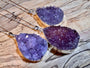 Large amethyst pendant necklace Raw amethyst necklace Natural amethyst geode necklace Real amethyst cluster necklace Amethyst silver gold