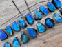 Raw labradorite necklace for men women Raw crystal chunk necklace Rough labradorite necklace Rough crystal necklace Blue labradorite slice